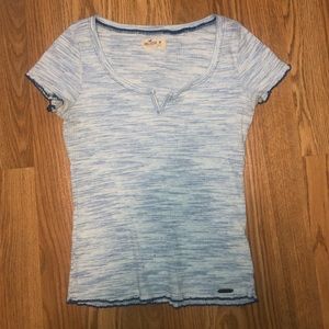 Hollister Blue Ruffled Top